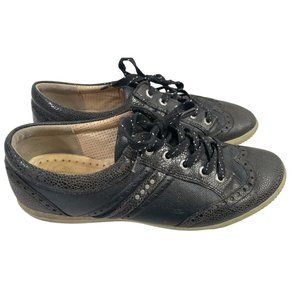 Ecco Women's Street Evo Black Leather Spikeless Golf Shoes Size EU 39/US 8-8.5